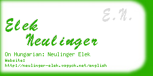 elek neulinger business card